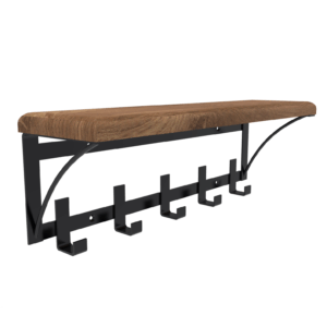 ESTANTE PLANCHUELA Y MADERA - Negro