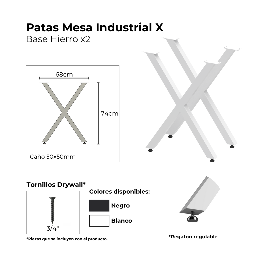 PATA MESA / ESCRITORIO X - Imagen 3
