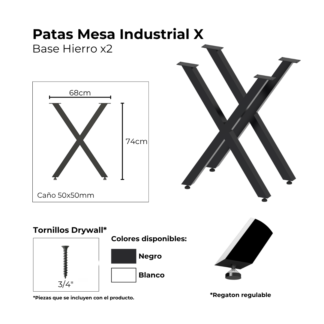 PATA MESA / ESCRITORIO X - Imagen 5