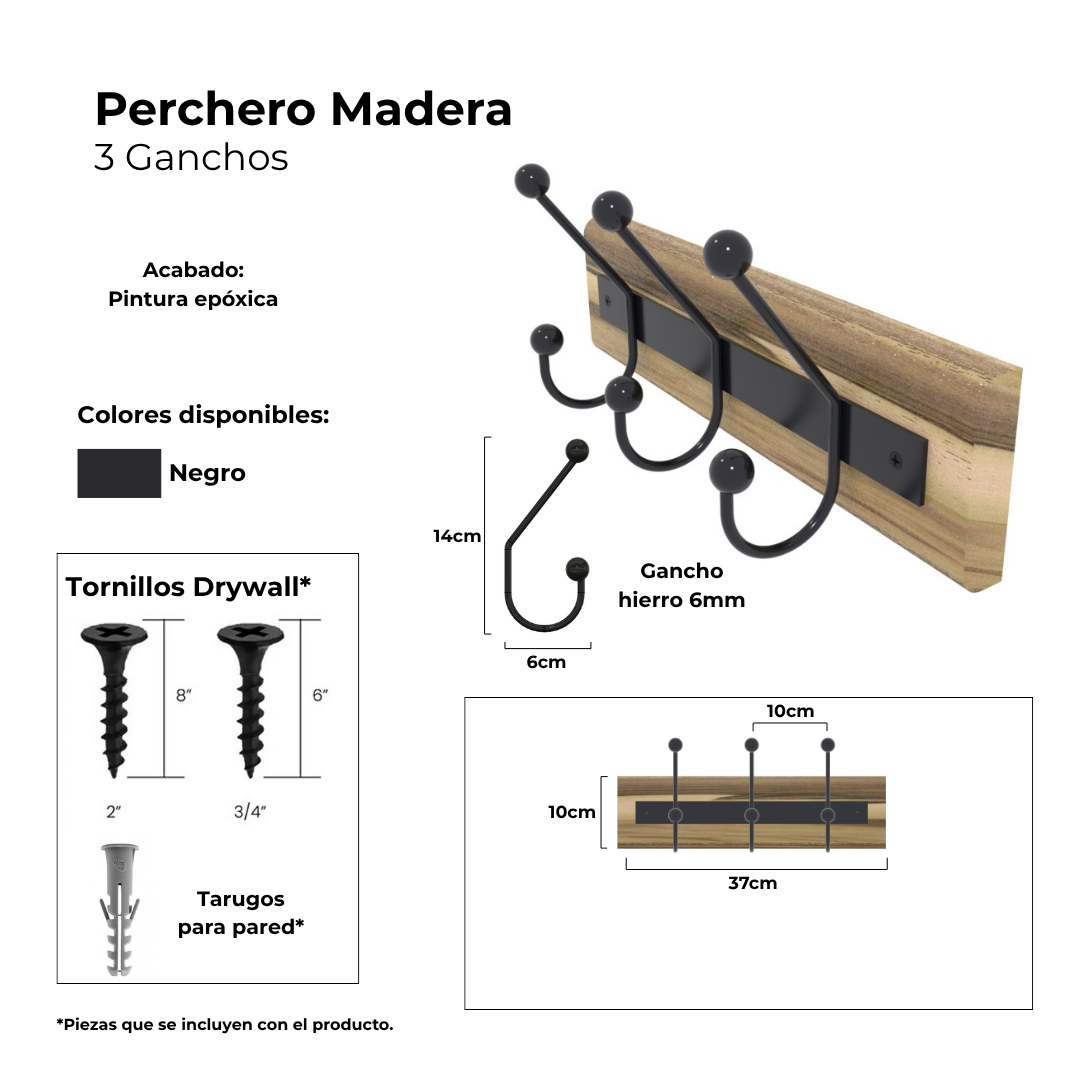 PERCHERO MADERA PELOTITA GUAYUBIRA - Imagen 4
